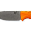 Benchmade Hunt Steep Country Fixed Blade Knife - 3.54" S30V Drop Point, Orange Santoprene Handles, Boltaron Sheath - 15006