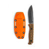 Benchmade Hunt Saddle Mountain Skinner Fixed Blade Knife - 4.2" S90V Drop Point, Richlite/Orange G10 Handles, Orange/Black Kydex Sheath - 15002-1