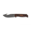Benchmade Hunt Saddle Mountain Skinner Fixed Blade Knife 4.2" S30V Drop Point with Guthook, Stabilized Wood Handles, Leather Sheath - 15004