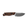 Benchmade Hunt Hidden Canyon Hunter Fixed Blade Knife - 2.79" S30V Drop Point, Stabilized Wood Handles, Leather Sheath - 15017