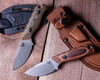 Benchmade Hunt Hidden Canyon Hunter Fixed Blade Knife - 2.79" S30V Drop Point, Stabilized Wood Handles, Leather Sheath - 15017