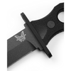 Benchmade SOCP Fixed Blade Knife - 7.11" CPM-3V Black Double Edge Plain Dagger Blade, Black G10 Handles, Injection Molded Sheath - 185BK