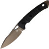 FOBOS Knives Cacula Fixed Blade Knife - 4.31" CPM-S35VN Gray PVD Drop Point, Black Micarta w/ Green Liners, Kydex Sheath