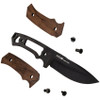 WOOX Rock62 Walnut Fixed Blade - 4.5" Mil-Spec Black Sleipner Steel Blade, American Walnut Wood Scales