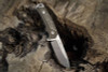 WOOX Rock62 Sculpted Walnut Fixed Blade - 4.5" Mil-Spec Black Sleipner Steel Blade, Sculpted American Walnut Wood Scales