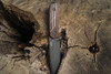 WOOX Rock62 Sculpted Walnut Fixed Blade - 4.5" Mil-Spec Black Sleipner Steel Blade, Sculpted American Walnut Wood Scales