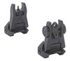 Meprolight USA 404100 Mepro FUBS Self-Illuminated Sights Flip-Up Green Tritium Front & Rear with Black Frame for AR-15