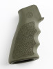 Hogue AR-15 / M16 OverMolded Rubber Grip with Finger Grooves - OD Green