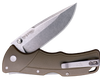 Cold Steel Verdict Folding Knife - 3" 4116 Stonewashed Spear Point Blade, Flat Dark Earth GFN Handles - FL-C3SPSSFDE