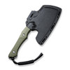 CIVIVI Knives Arata Fixed Blade Knife - 7.32" D2 Stonewashed Cleaver Blade, Contoured OD Green G10 Handles, Kydex Sheath - C21041-2