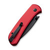 CIVIVI Knives Qubit Folding Knife - 2.98" 14C28N Black Stonewashed Drop Point Blade, Red Aluminum Handles - C22030E-2