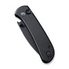 CIVIVI Knives Qubit Folding Knife - 2.98" 14C28N Black Stonewashed Drop Point Blade, Black Aluminum Handles - C22030E-1