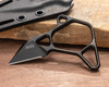 Acta Non Verba Knives M06 Emergency Knife -  1.5" Elmax Black DLC Wharncliffe Blade, One-Piece Construction, Black Kydex Sheath - ANVM06-001