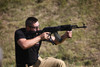 FAB Defense AK-PODIUM AK-47 Quick Deployment Bipod with Integrated AGR-47 Pistol Grip - Black