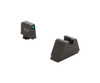 AmeriGlo GL-811 Optic Compatible Sight Set for Glock - Fits All Glocks, 3XL Tall, Green Tritium with Black Outline, .365" Front and .451" Rear, Black Rear Sight