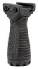 FAB Defense FXRSGB RSG Stout Grip Ribbed Black Polymer with Rubber Overmold  Picatinny Rail