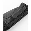 Benchmade 9071SBK Claymore AUTO Folding Knife - 3.6" CPM-D2 Cobalt Black Tanto Combo Blade, Black Grivory Handles