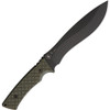 Spartan Blades Machai Fixed Blade Knife - 6.625" 1095 Black Powder Coated Blade, Green Micarta Handles, Black Injection Molded Sheath - SBSL002BKBK