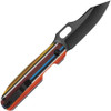 Kizer Knives Cormorant Flipper Knife - 3.23" S35VN Black PVD Clip Point Blade, Serape Series G10 Handles - Ki4562A5