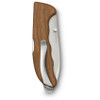 Victorinox Swiss Army Evoke Folding Knife - 3.875" Bead Blast Drop Point Blade, Wood Handles with Clip - 0.9415.D630