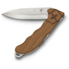 Victorinox Swiss Army Evoke Folding Knife - 3.875" Bead Blast Drop Point Blade, Wood Handles with Clip - 0.9415.D630