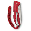 Victorinox Swiss Army Evoke Folding Knife - 3.875" Bead Blast Drop Point Blade, Red Alox Handles with Clip and Paracord Lanyard - 0.9415.D20