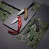 Victorinox Swiss Army Evoke Folding Knife - 3.875" Bead Blast Drop Point Blade, Red Alox Handles with Clip and Paracord Lanyard - 0.9415.D20