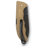 Victorinox Swiss Army Evoke Folding Knife - 3.875" Black Drop Point Blade, Beige Alox Handles with Clip - 0.9415.DS249