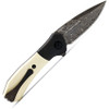 Buck 590 Legacy Collection Paradigm Assisted Flipper Knife - 3" Raindrop Damascus Drop Point Blade, Ivory G10 Handles with Black DLC Rotating Bolster Lock - 13518