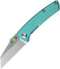 Kansept Knives Little Main Street Folding Knife - 2.26" CPM-S35VN Wharncliffe Blade, Green Anodized Titanium Handle - K2015A4