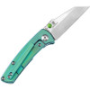 Kansept Knives Little Main Street Folding Knife - 2.26" CPM-S35VN Wharncliffe Blade, Green Anodized Titanium Handle - K2015A4