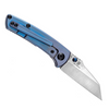 Kansept Knives Little Main Street Folding Knife - 2.26" CPM-S35VN Wharncliffe Blade, Blue Anodized Titanium Handle - K2015A3