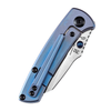 Kansept Knives Little Main Street Folding Knife - 2.26" CPM-S35VN Wharncliffe Blade, Blue Anodized Titanium Handle - K2015A3