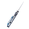 Kansept Knives Little Main Street Folding Knife - 2.26" CPM-S35VN Wharncliffe Blade, Blue Anodized Titanium Handle - K2015A3