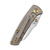 Kansept Knives Little Main Street Folding Knife - 2.26" CPM-S35VN Wharncliffe Blade, Bronze Anodized Titanium Handle - K2015A2