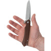 Case Kinzua Flipper Knife - 3.4" CPM-S35VN Stonewashed Spear Point Blade, Dark Brown Anodized Aluminum Handles - 64692