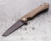 Case Custom Kinzua Flipper Knife - 3.4" CPM-S35VN DLC Tanto Blade, Brown Speckle Cerakote Aluminum Handles - 64634 Case Custom Kinzua Flipper Knife - 3.4" CPM-S35VN DLC Tanto Blade, Brown Speckle Cerakote Aluminum Handles - 64634