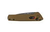 Buck 838 Deploy AUTO Folding Knife - 3.25" 154CM Gray Cerakote Drop Point Blade, Burnt Bronze Aluminum Handles - 13443