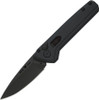 Buck 838 Deploy Blackout AUTO Folding Knife - 3.25" S35VN Armor Black Cerakote Drop Point Blade, Black Aluminum Handles - 13538