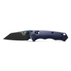 Benchmade 290BK Full Immunity AXIS Folding Knife - 2.49" CPM-M4 Cobalt Black Wharncliffe Blade, Crater Blue Billet Aluminum Handles