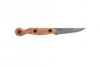 TOPS Knives El Pionero Fixed Blade - 3.38" 1095 Stonewashed Trailing Point Blade, Tan Canvas Micarta Handles, Kydex Sheath - ELPO-01