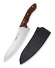 Xin Cutlery XC144 XinCross 8.3" Tactical Style Chef Knife (Stonewash) - Sculpted Black and Orange G10 Handle