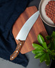 Xin Cutlery XC144 XinCross 8.3" Tactical Style Chef Knife (Stonewash) - Sculpted Black and Orange G10 Handle