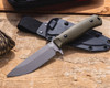 Benchmade Anonimus Fixed Blade Knife - 5" CPM-CruWear Tungsten Gray Drop Point, OD Green G10 Handles, Boltaron Sheath - 539GY