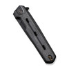 We Knife Company Navo Flipper Knife - 3.25" CPM-20CV Black Stonewashed Drop Point Blade, Black Canvas Micarta Handles - WE22026-1