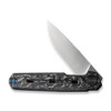 We Knife Company Navo Flipper Knife - 3.25" CPM-20CV Satin Drop Point Blade, Rose Carbon Fiber Handles - WE22026-2