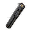 We Knife Company Navo Flipper Knife - 3.25" CPM-20CV Black Stonewashed Drop Point Blade, Black/Bronze Titanium Handles - WE22026-3