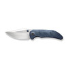 We Knife Company Riff-Raff Folding Knife - 3.12" CPM-20CV Hand Rubbed Satin Clip Point Blade, Blue Titanium Handles - WE22020B-2