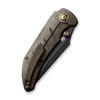 We Knife Company Riff-Raff Folding Knife - 3.12" CPM-20CV Black Stonewashed Clip Point Blade, Bronze Titanium Handles - WE22020B-1