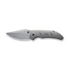 We Knife Company Riff-Raff Folding Knife - 3.12" CPM-20CV Stonewashed Clip Point Blade, Gray Titanium Handles - WE22020B-3